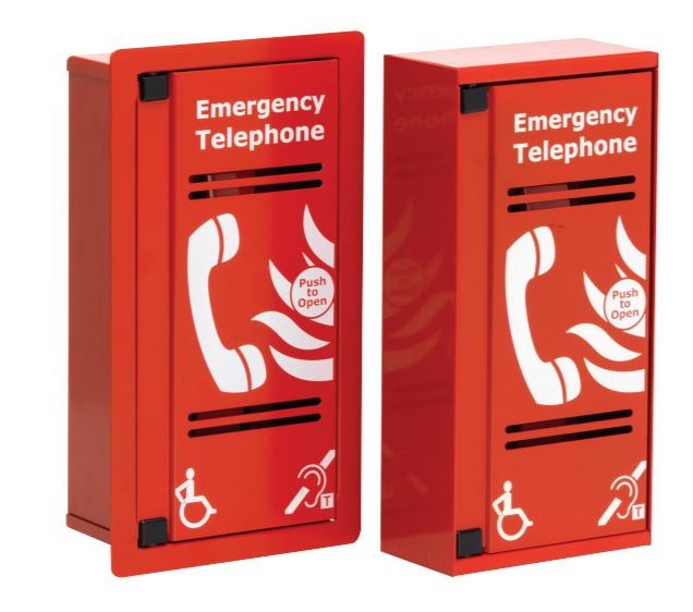 CFVCFHP VoCALL Type A outstation, flush mount, red